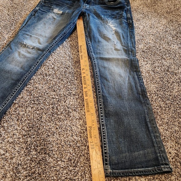 ROCK REVIVAL Women's Adaliz Easy Boot Cut Jeans Rhinestones Plus Size 36 x 30 - Picture 4 of 13